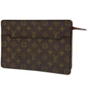 Louis Vuitton Pochette Homme Clutch Bag Monogram Brown